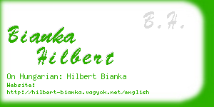 bianka hilbert business card